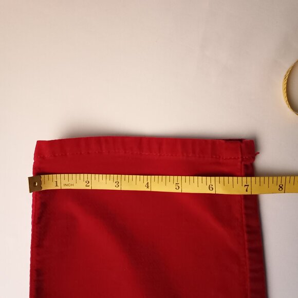 Dana Buchman Red Velvet Jeans Size 14 High Rise Straight Leg - Picture 9 of 9
